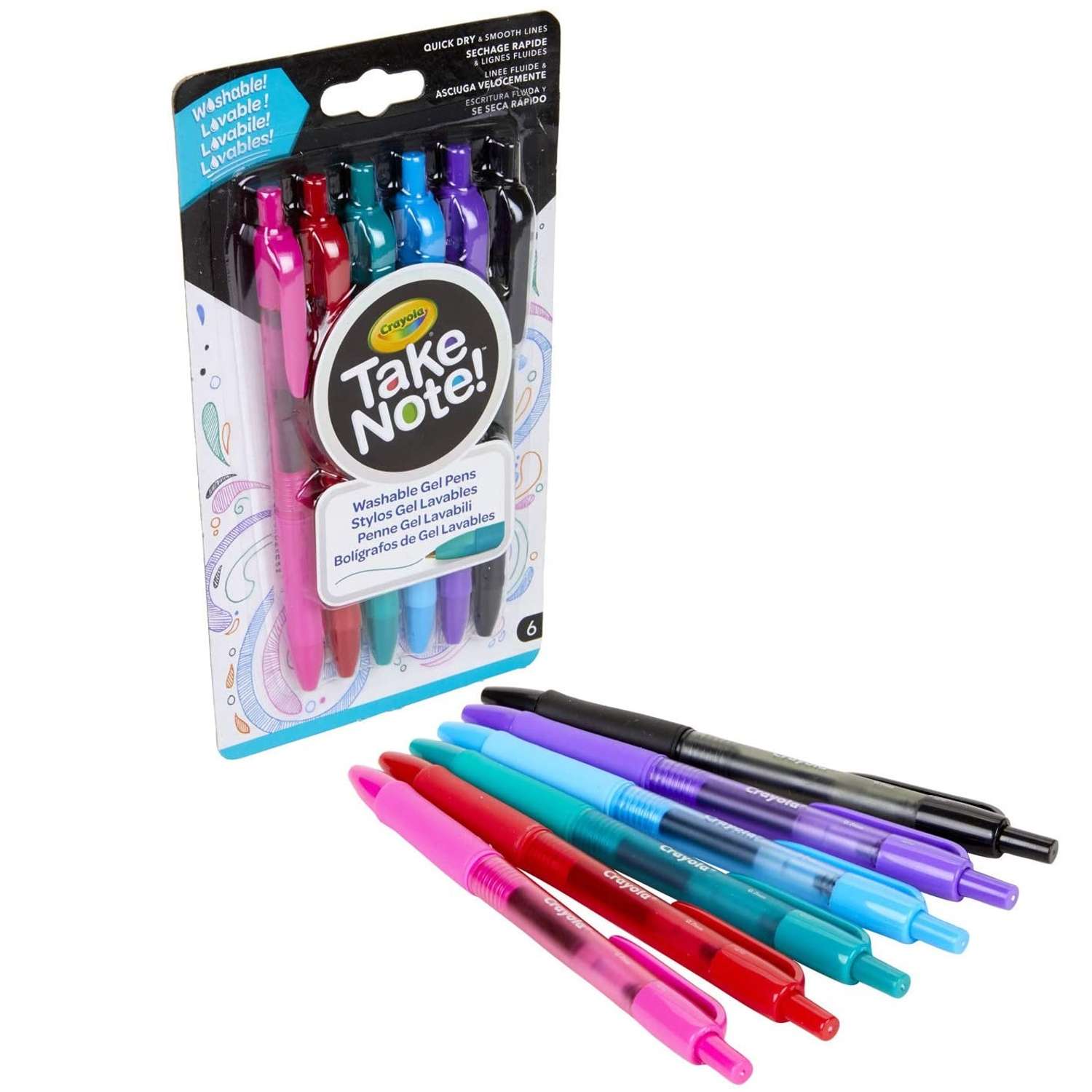Гелевые ручки Crayola Cмываемые 6 шт. Take Note - фото 2