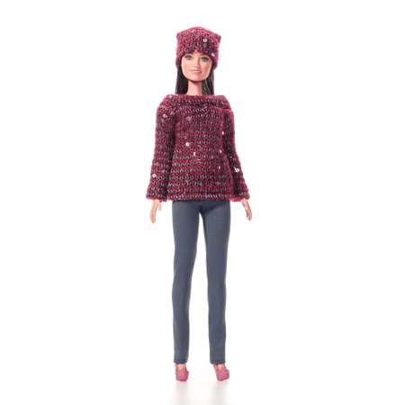 Одежда для кукол VIANA типа Барби 11.235.6 бордо/серый