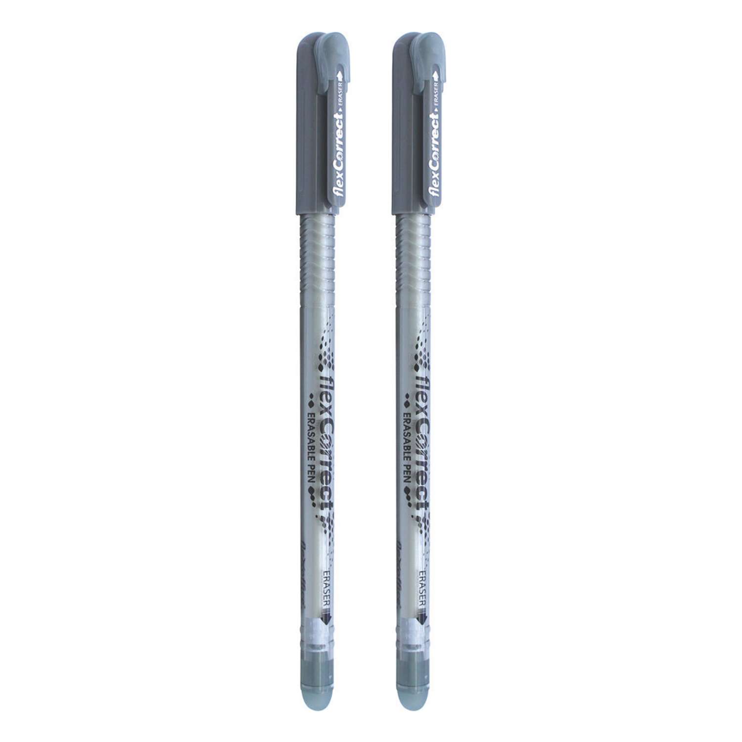 Ручка гелевая Flexoffice Пиши-Стирай 0.5мм черная с ластиком 2 шт в блистере - фото 1