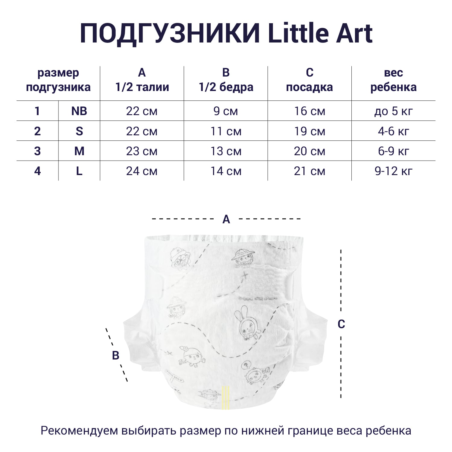 Подгузники Little Art Малышарики для новорожденных 1 размер NB до 5кг 36шт - фото 6
