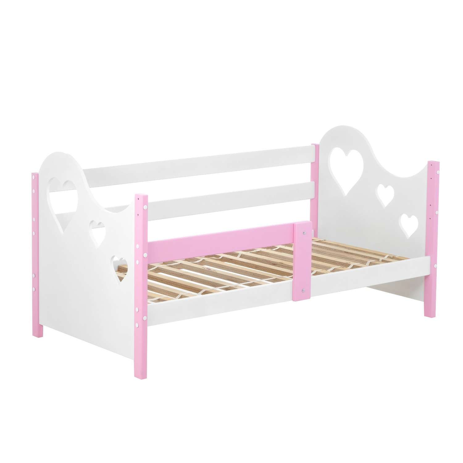 Кровать Клик Мебель 800х1600 Белый/розовый - фото 2