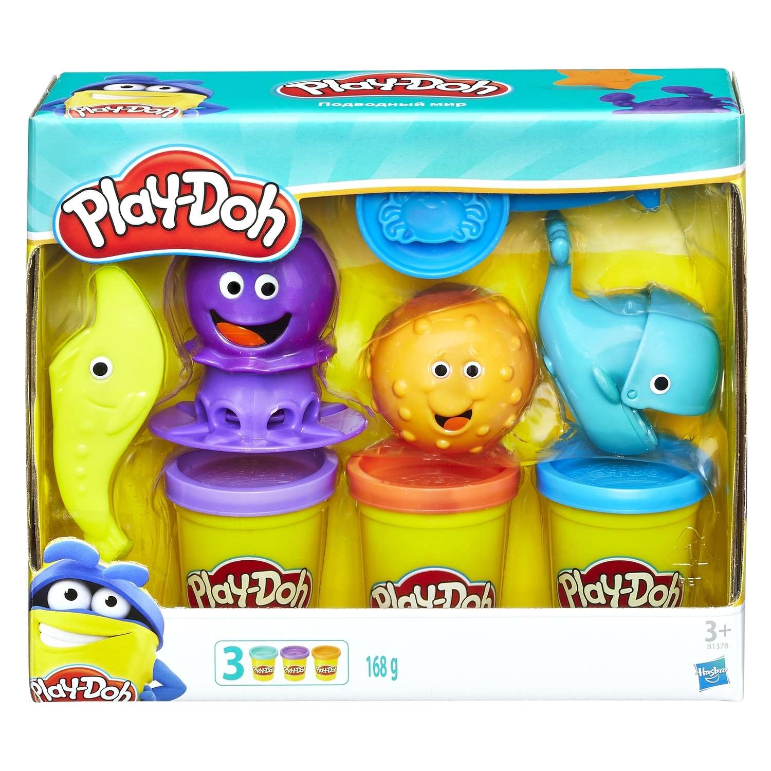 Набор игровой Play-Doh Подводный мир 3цвета B1378121 - фото 2