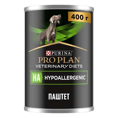Корм для собак Purina Pro Plan Veterinary diets HA снижение непереносимости ингредиентов и питательных веществ 400г