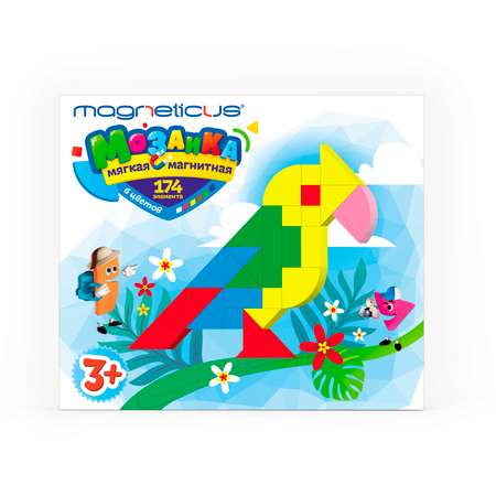 Мозаика MAGNETICUS 174 элемента 6 цветов 30 этюдов