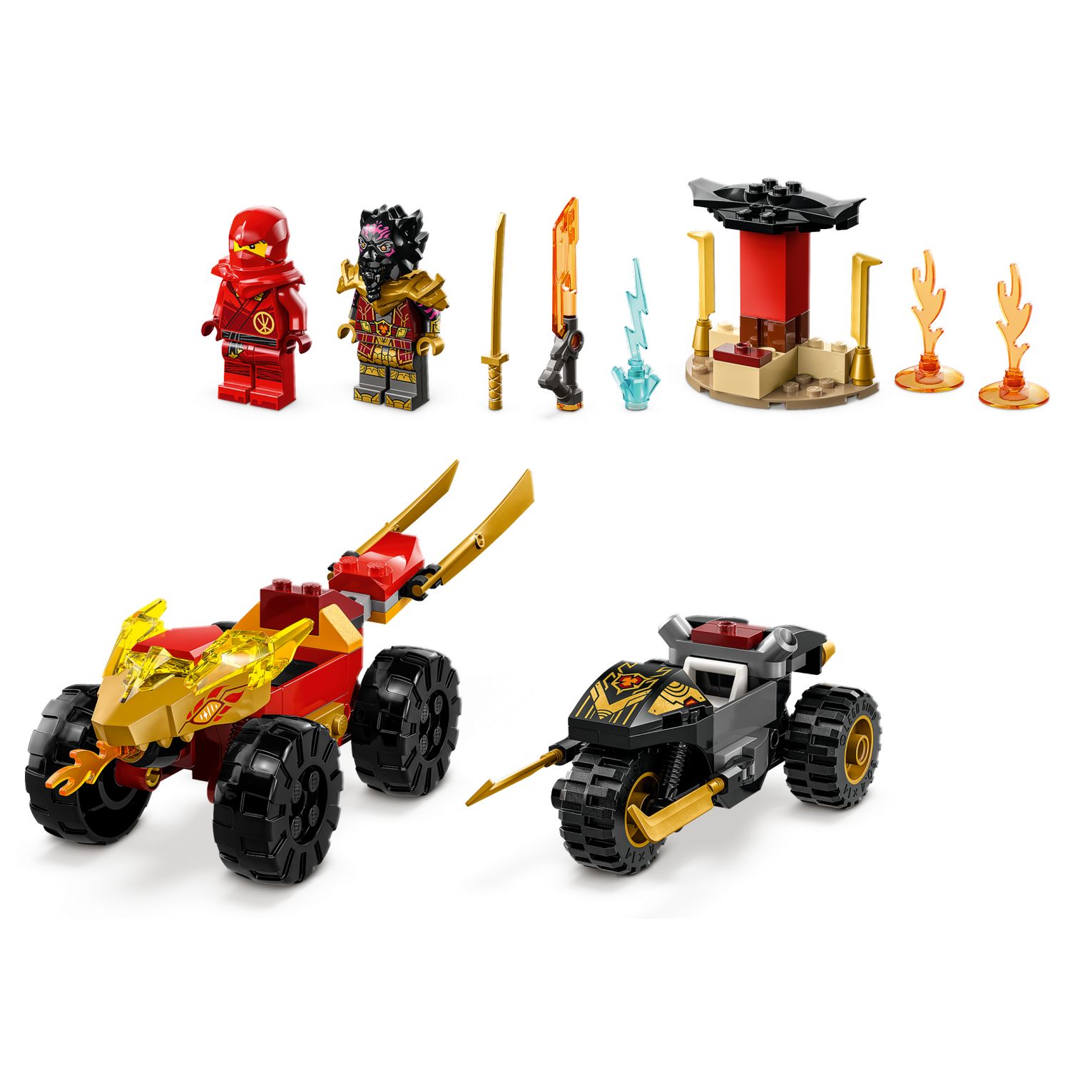 Конструктор LEGO Ninjago Kai and Rass Car and Bike Battle 71789 - фото 4