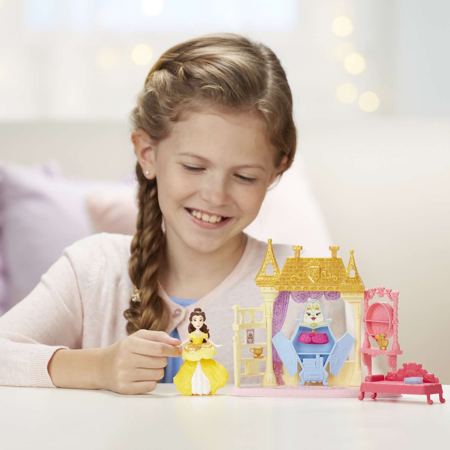 Набор игровой Disney Princess Hasbro Кукла из мультфильма Спальня Белль E3083EU4 E3052EU4 - фото 6