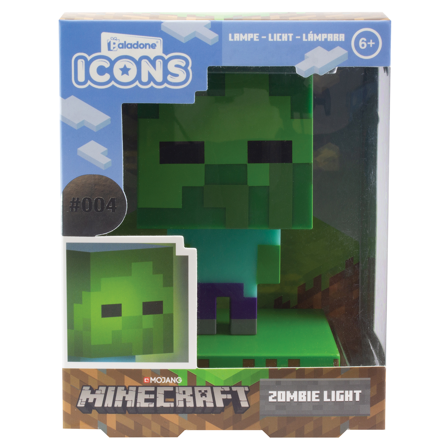 Светильник PALADONE Minecraft Zombie Icon Light V2 PP6592MCFV2 купить по  цене 2490 ₽ в интернет-магазине Детский мир