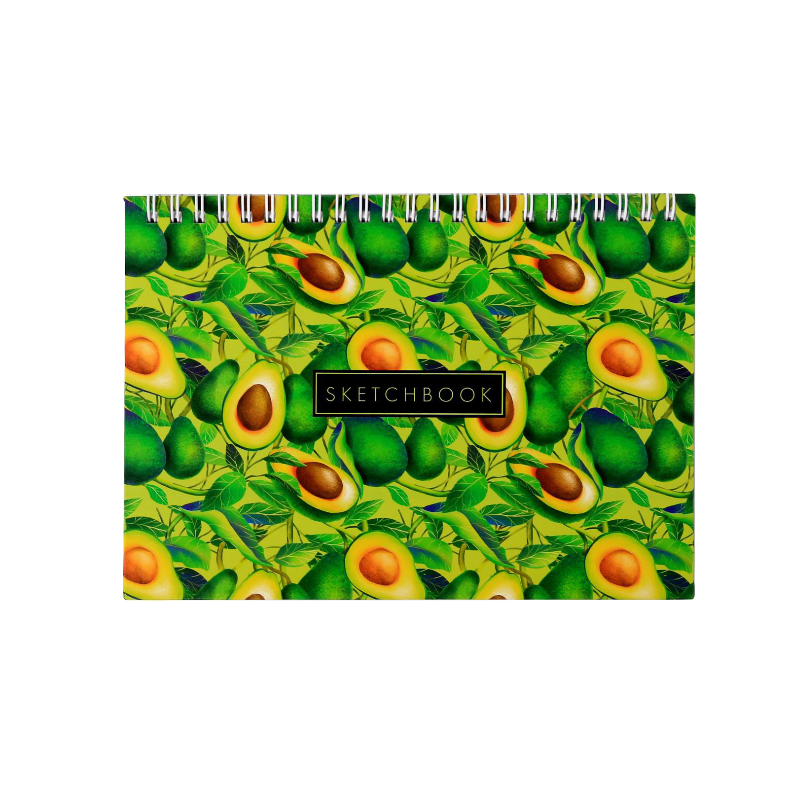 Скетчбук ArtFox горизонтальный на гребне Sketchbook avocado А5 80 листов - фото 1