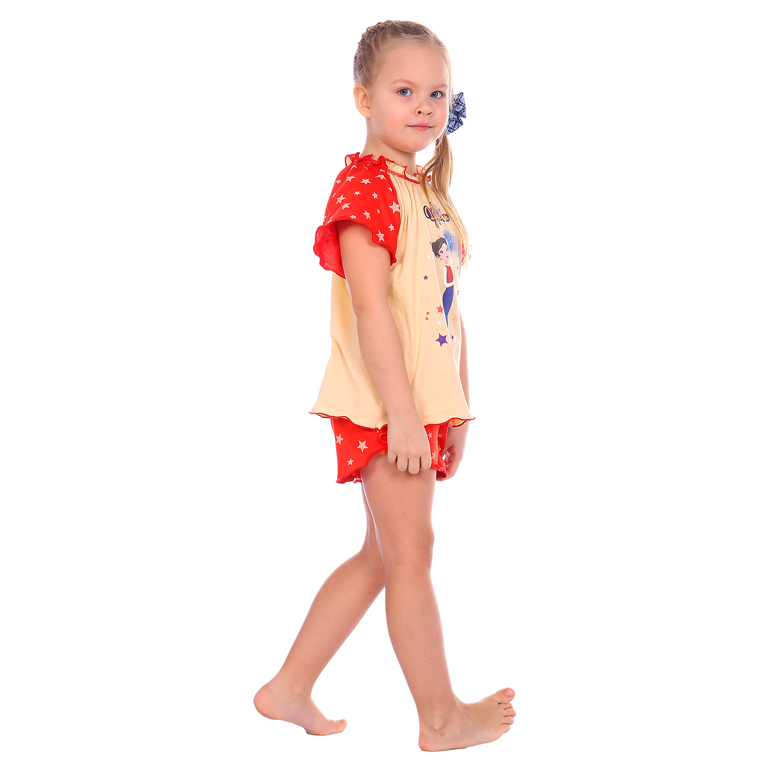 Пижама Детская Одежда S0412К/молочный_красный - фото 5