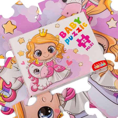 Пазл Дрофа-Медиа Baby puzzle Принцесса и единорог 4035