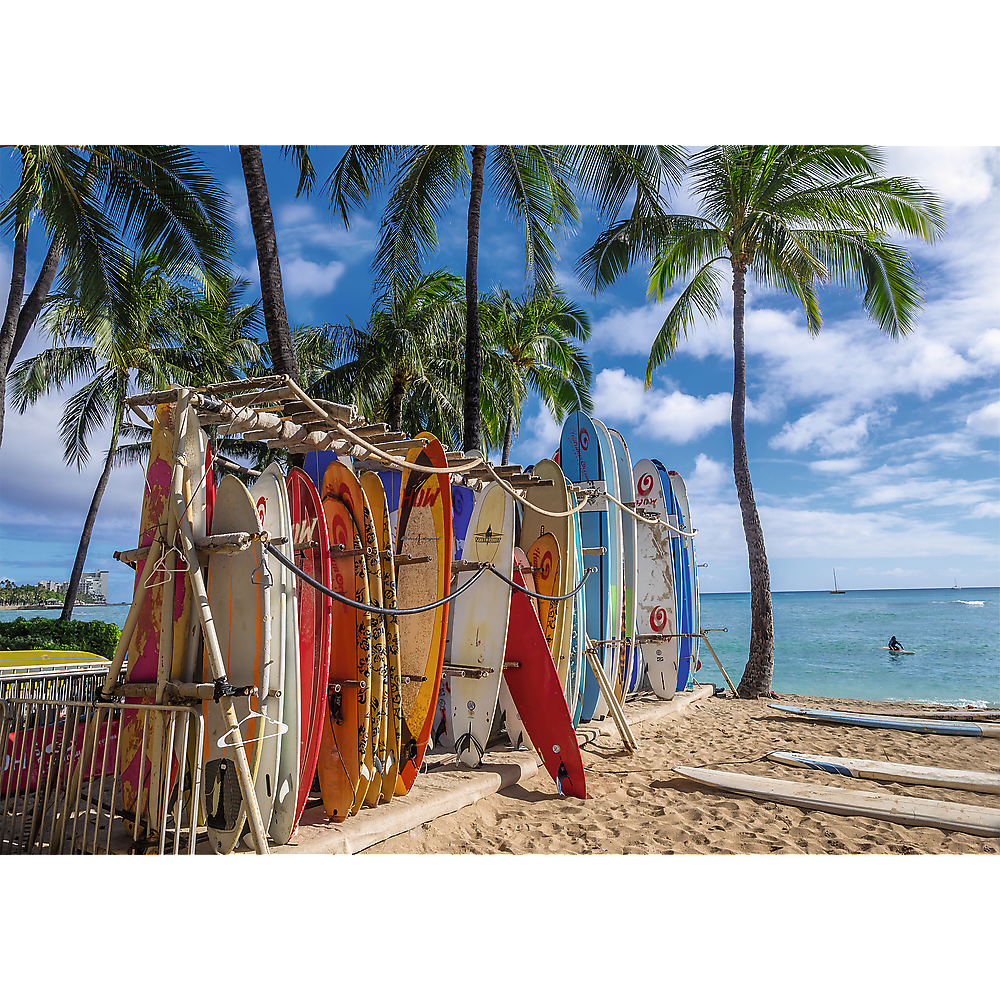 Пазл 1000 деталей TREFL Пляж Вайкики Гавайи - фото 2