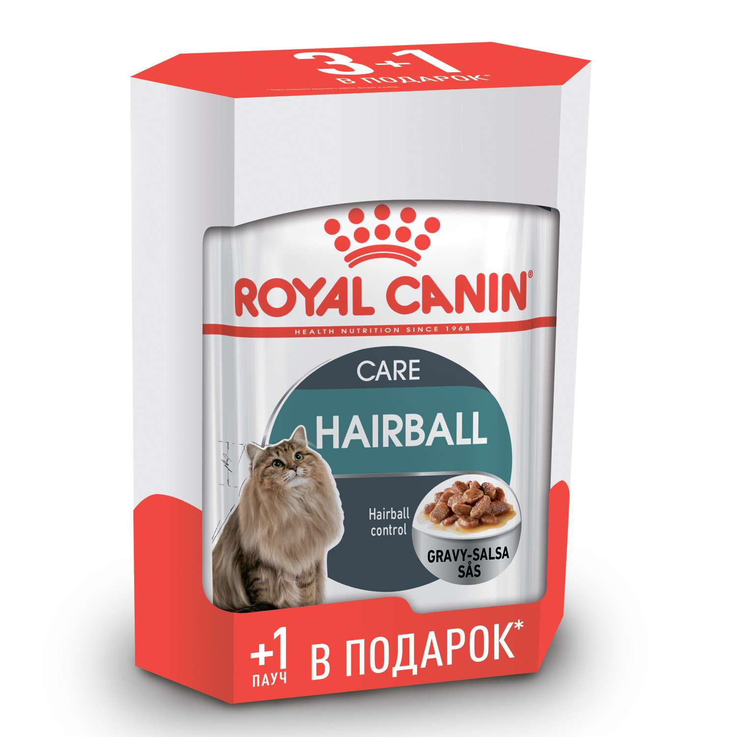 Корм влажный для кошек ROYAL CANIN Hairball Care 3+1*85г - фото 1