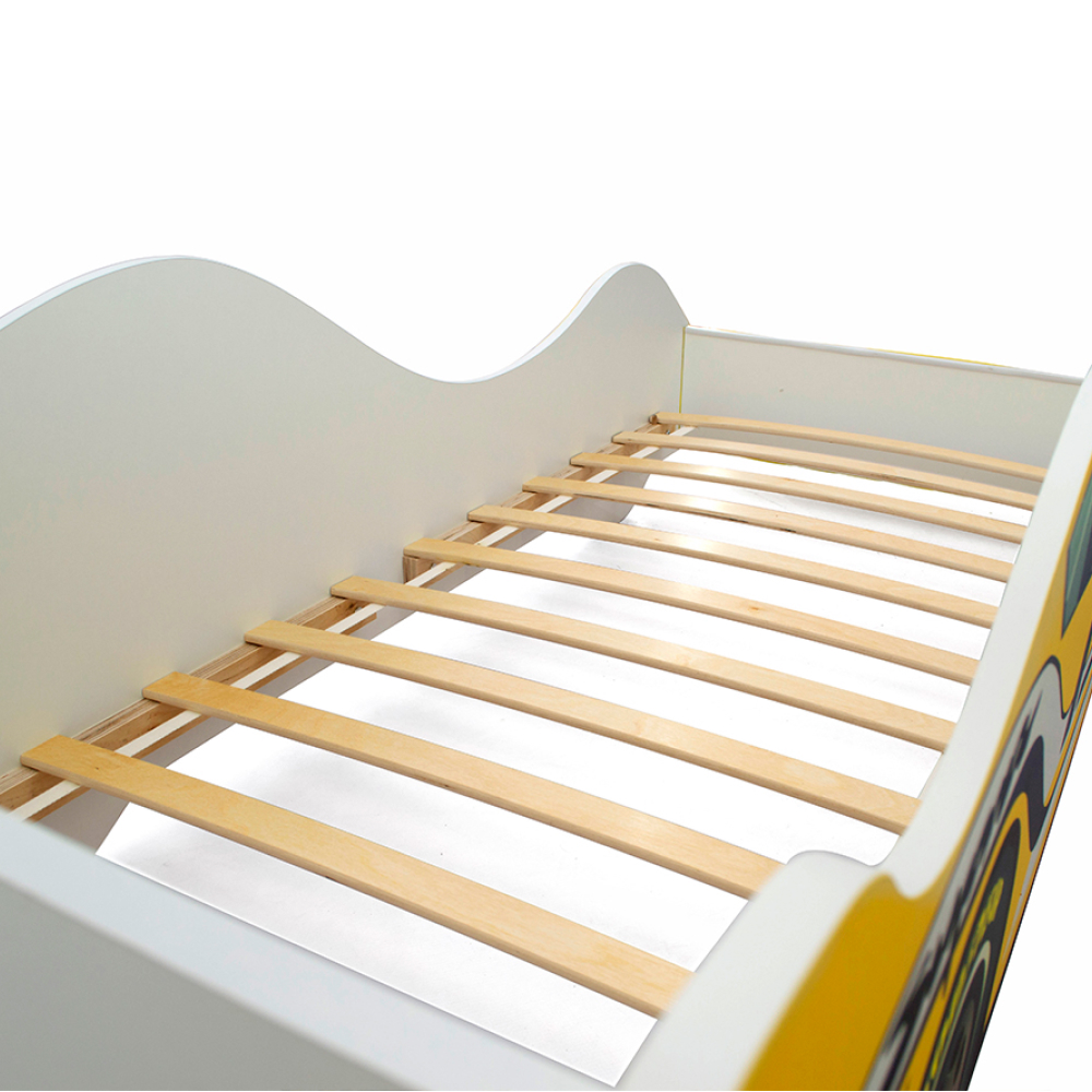 Детская кровать-машина Бельмарко Супра желтая - фото 4