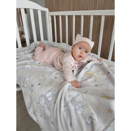 Плед для новорожденных Baby Nice MICRO FLANNEL Лунный зайчик 75х100