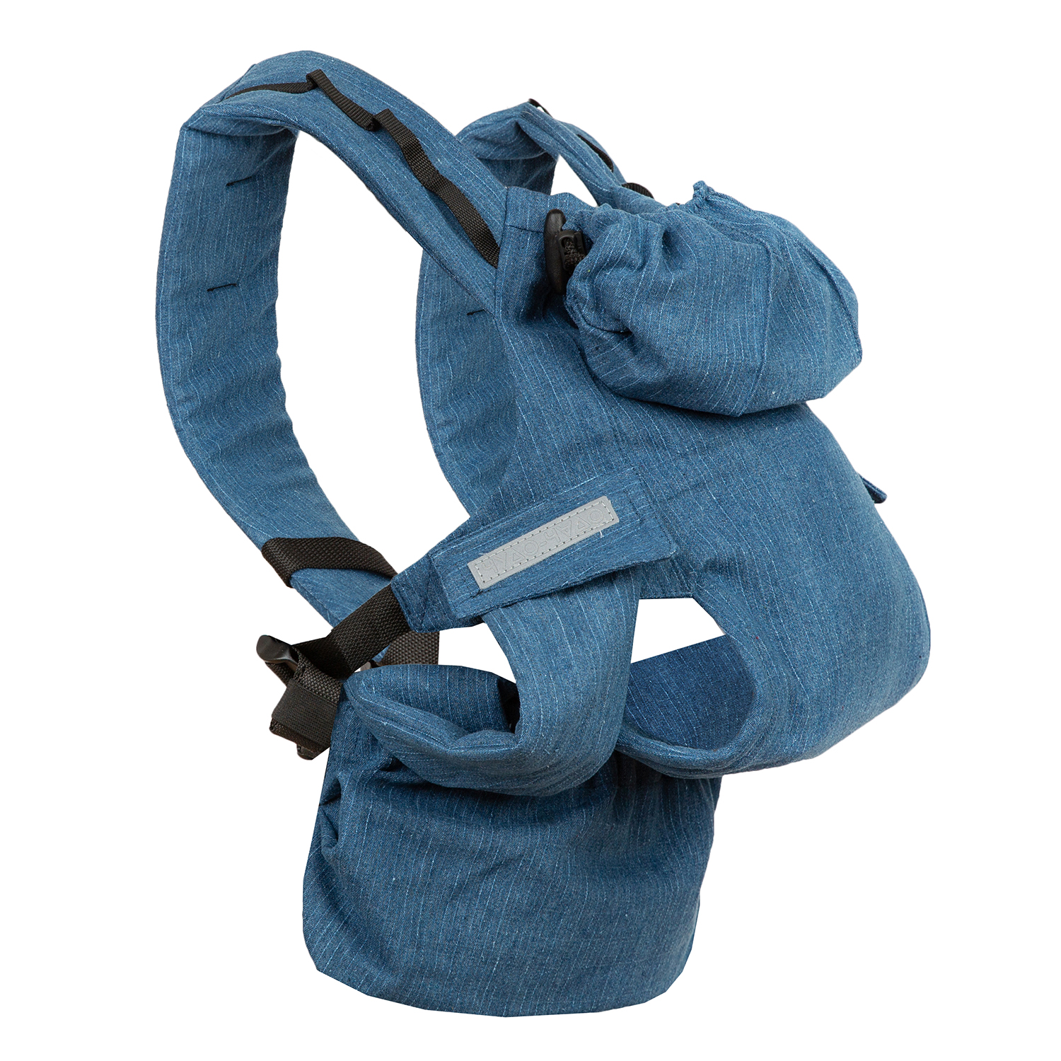 Слинг-рюкзак Чудо-чадо переноска для детей Бебимобиль Позитив синий/джинс - фото 1