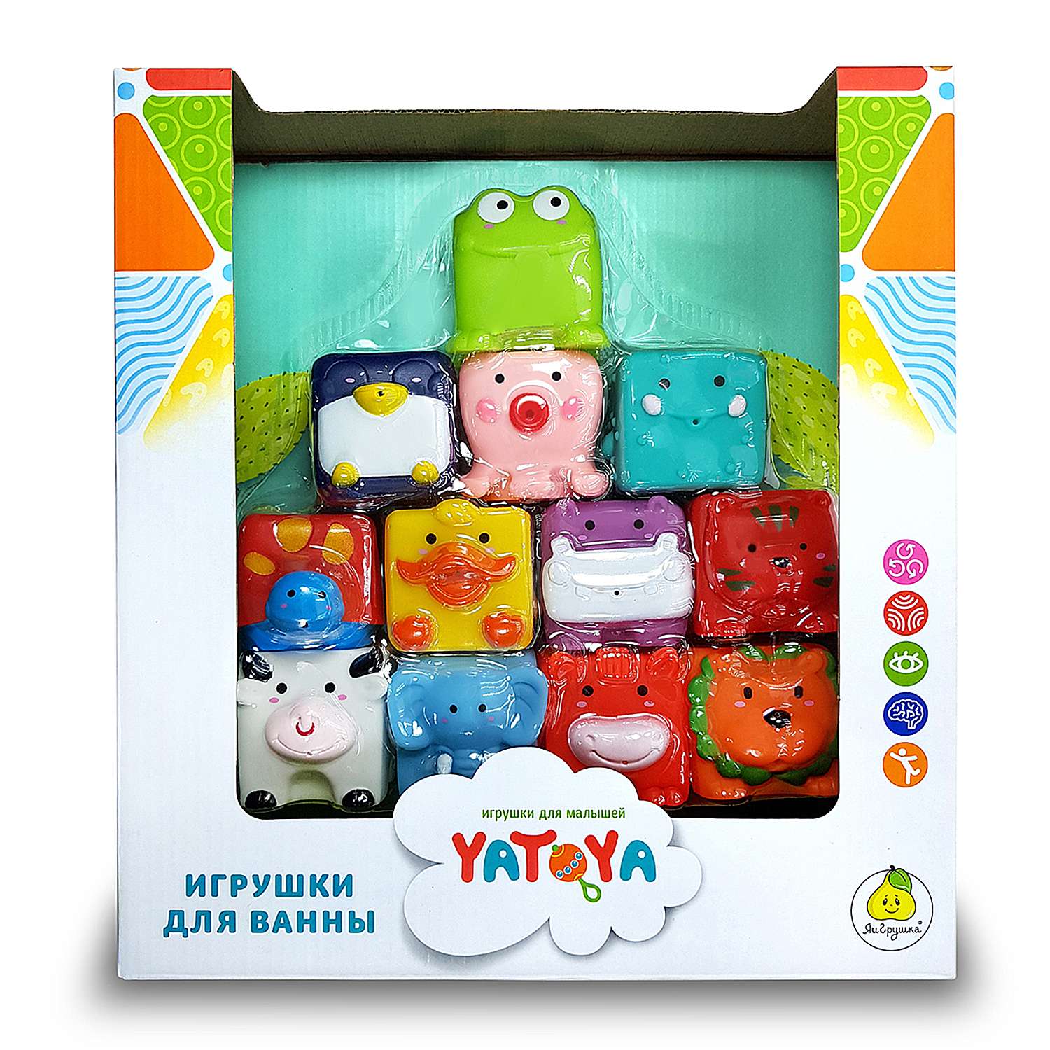 Игрушка для ванной Yatoya Забавные кубики 12шт 12301 - фото 2