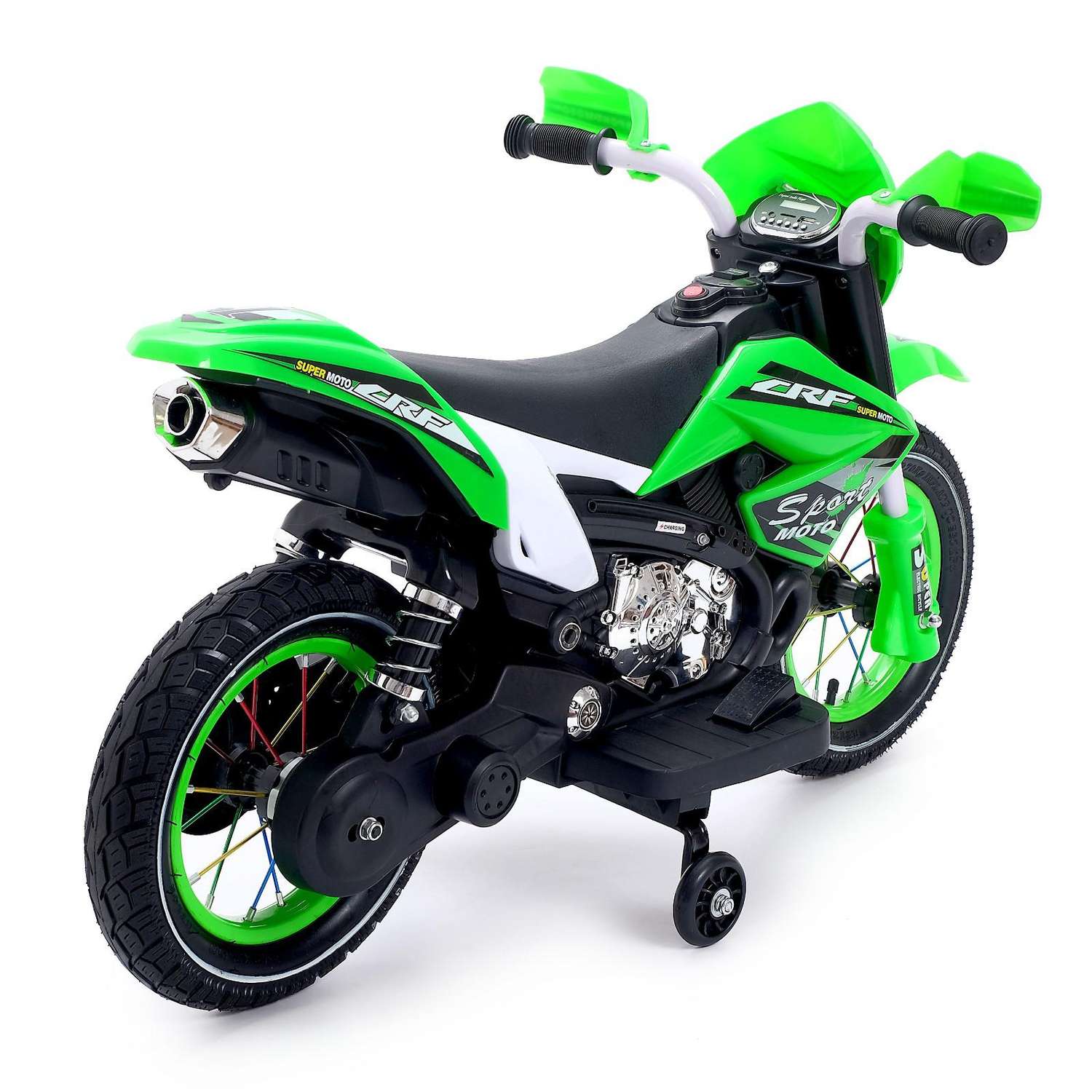 Электромотоцикл Sima-Land Кросс цвет зеленый - фото 3
