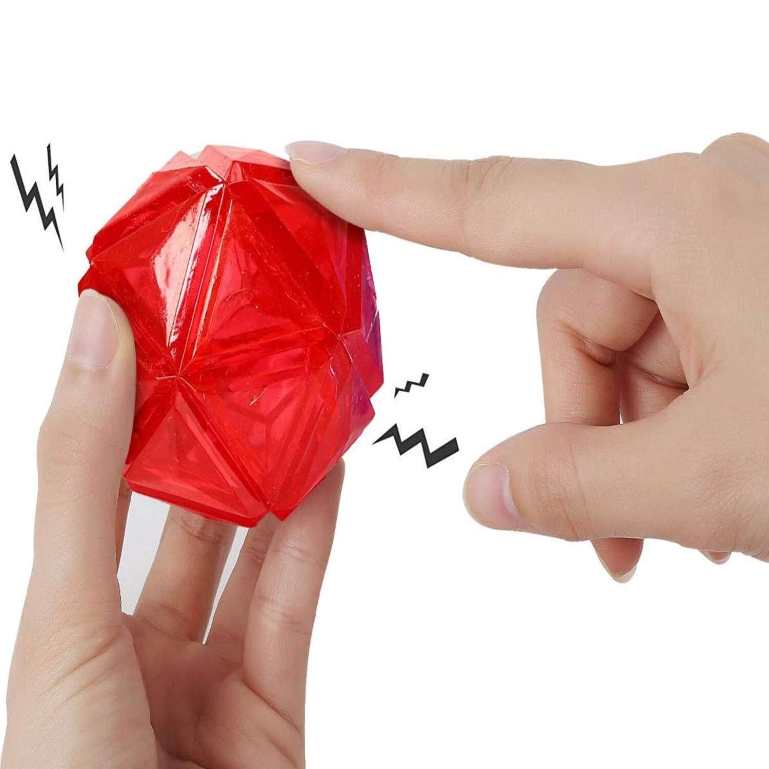 Игрушка для собак ZDK светящийся мяч Алмаз красный с пищалкой ZooWell - фото 3