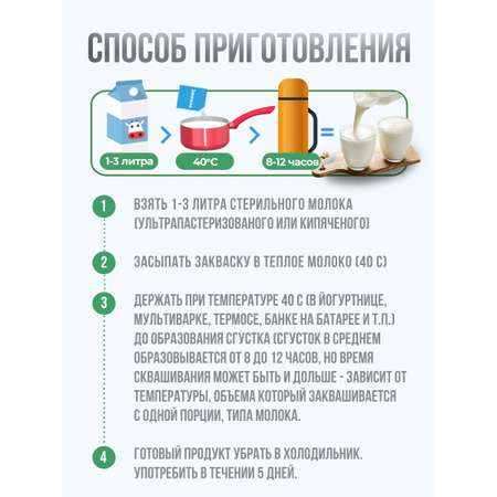 Закваска Полезная Партия биокефир 12 шт