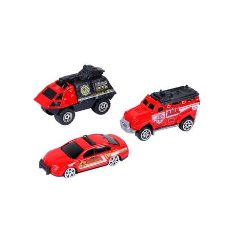 Машинки металлические AUTODRIVE игровой набор пожарной техники 3шт JB0403951