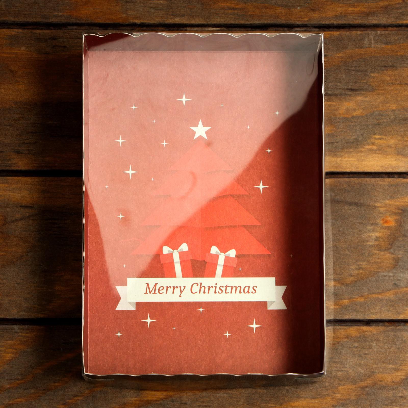Коробочка Sima-Land для печенья«Счастливого Рождества» 22×15×3 см. 1 шт. - фото 3