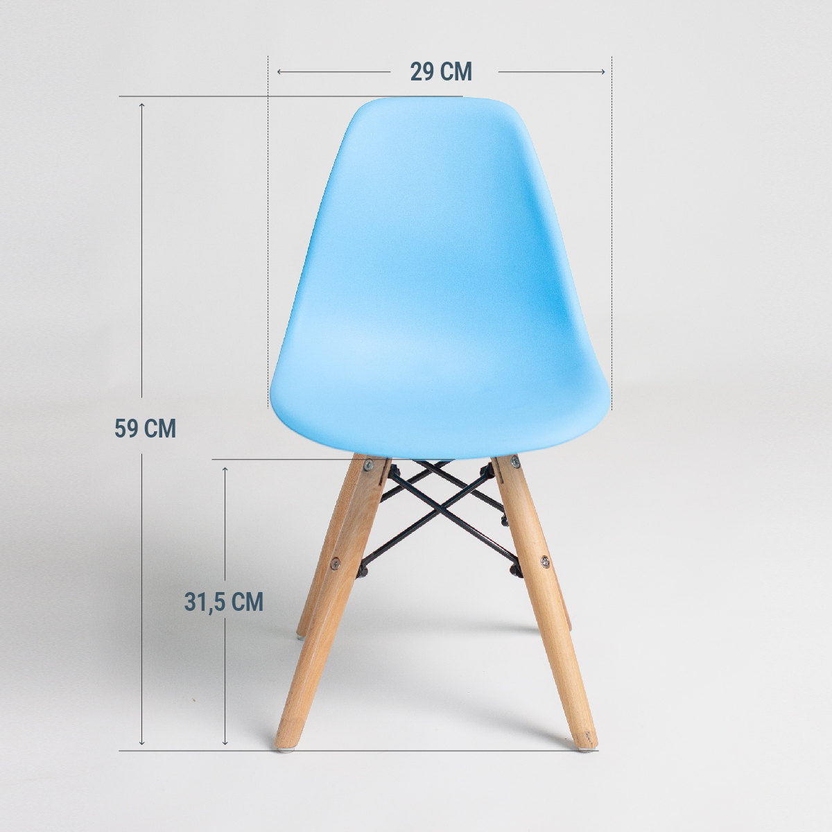 Стул детский DERSTUHL 110 Wood Eames зеленый голубой - фото 5