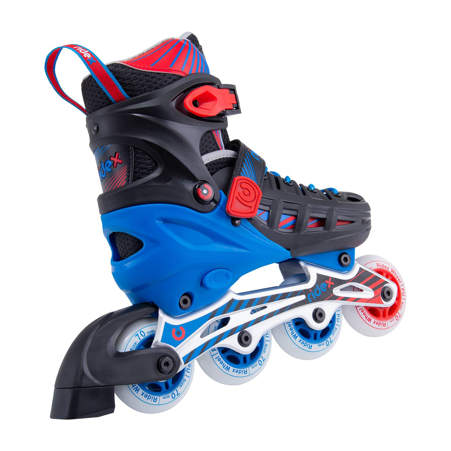 Ролики раздвижные RIDEX Inline skates Twist Red plastic S - фото 4