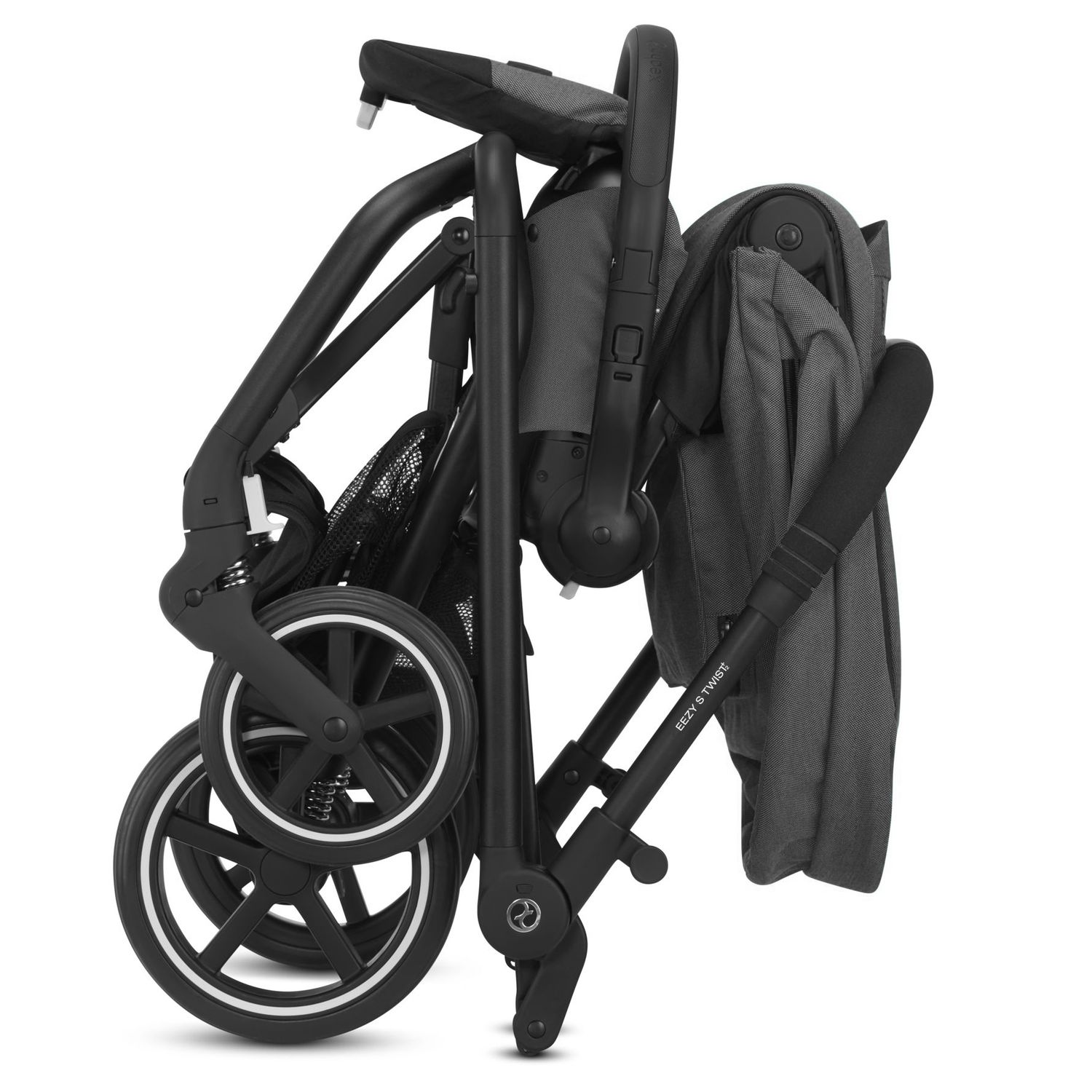 Коляска Cybex Eezy S Twist+ 2 BLK Soho с дождевиком и бампером Grey - фото 6