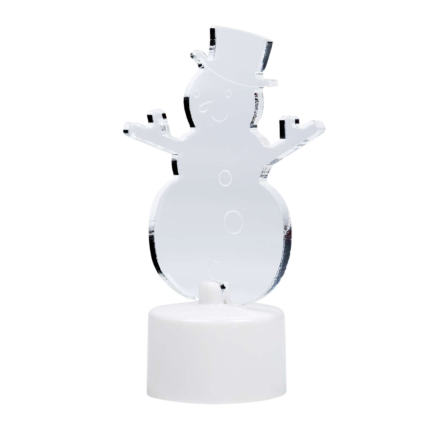 Светодиодная декоративная фигурка-ночник NEON-NIGHT Снеговик в шляпе 501-043 - фото 1