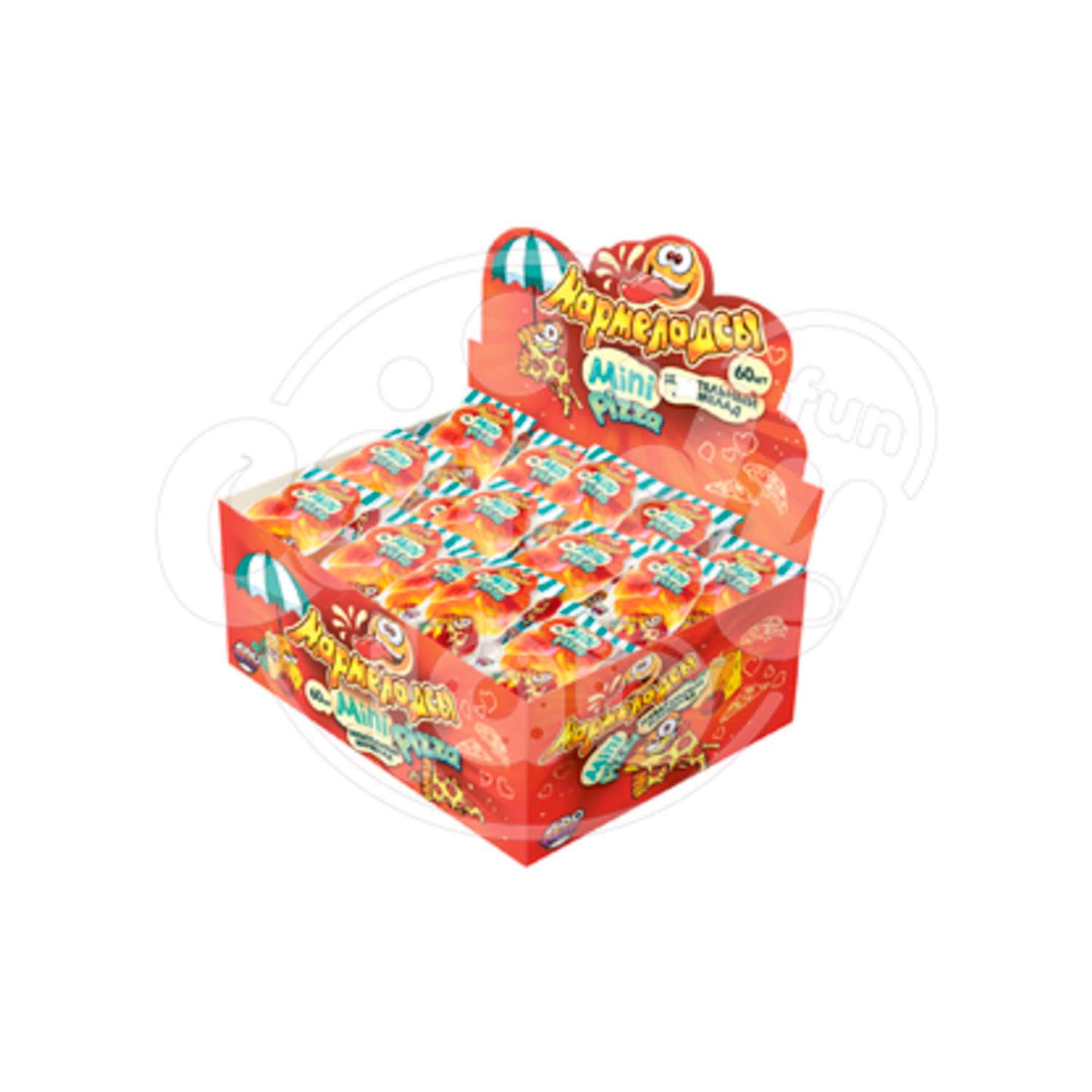 Мармелад жевательный Fun Candy Lab Мармеладсы mini PIZZA фруктовый микс 60 шт по 10 гр - фото 2