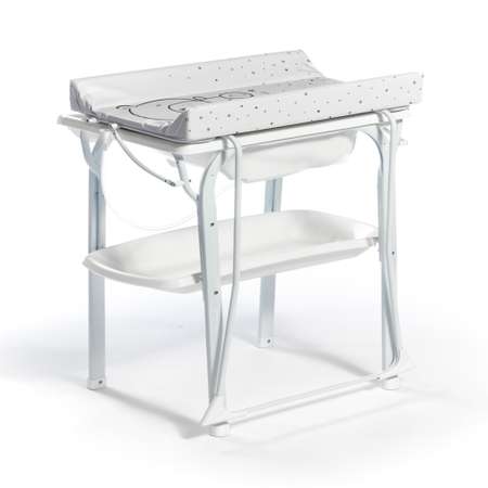 Пеленальный столик с ванночкой CAM Aqua Spa 0-11кг дизайн Тедди серый