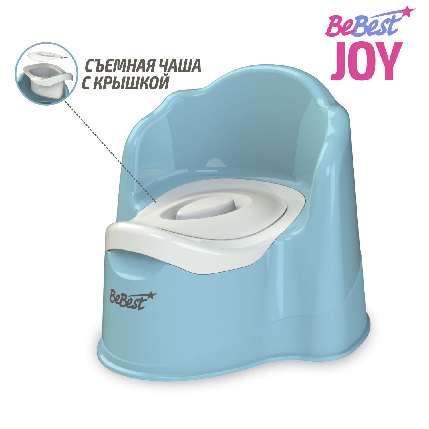 Горшок детский BeBest Joy голубой - фото 1