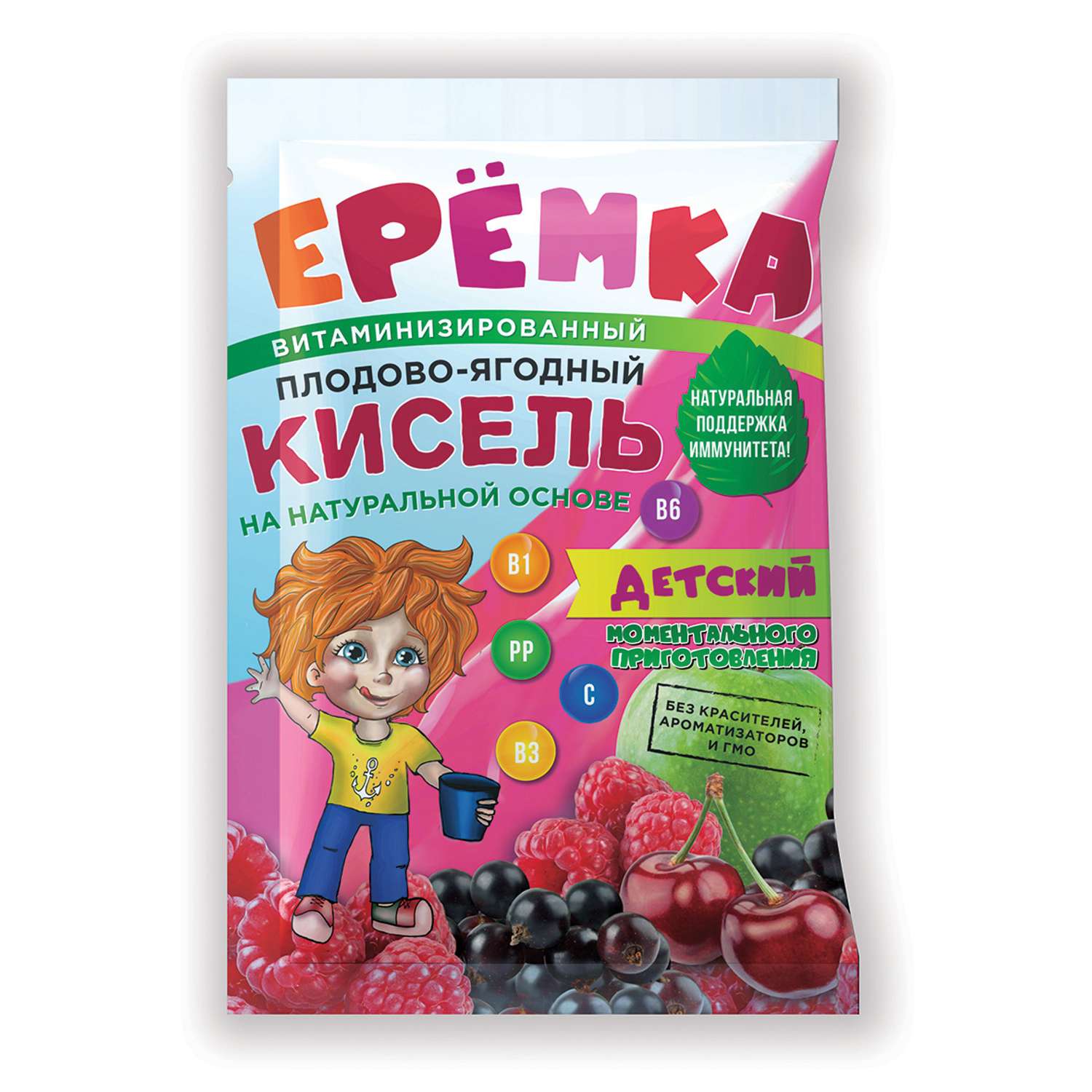 Кисель Еремка Плодово-ягодный витаминизированный 25г 00000041358 - фото 1