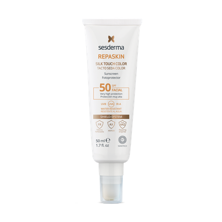 Солнцезащитное средство для лица Sesderma Repaskin silk touch colour Facial sunscreen SPF 50