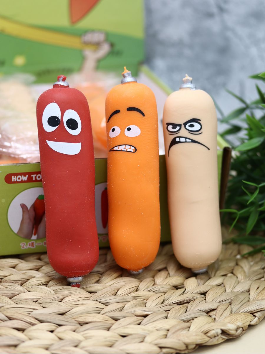 Мялка-антистресс iLikeGift Funny sausage red - фото 3