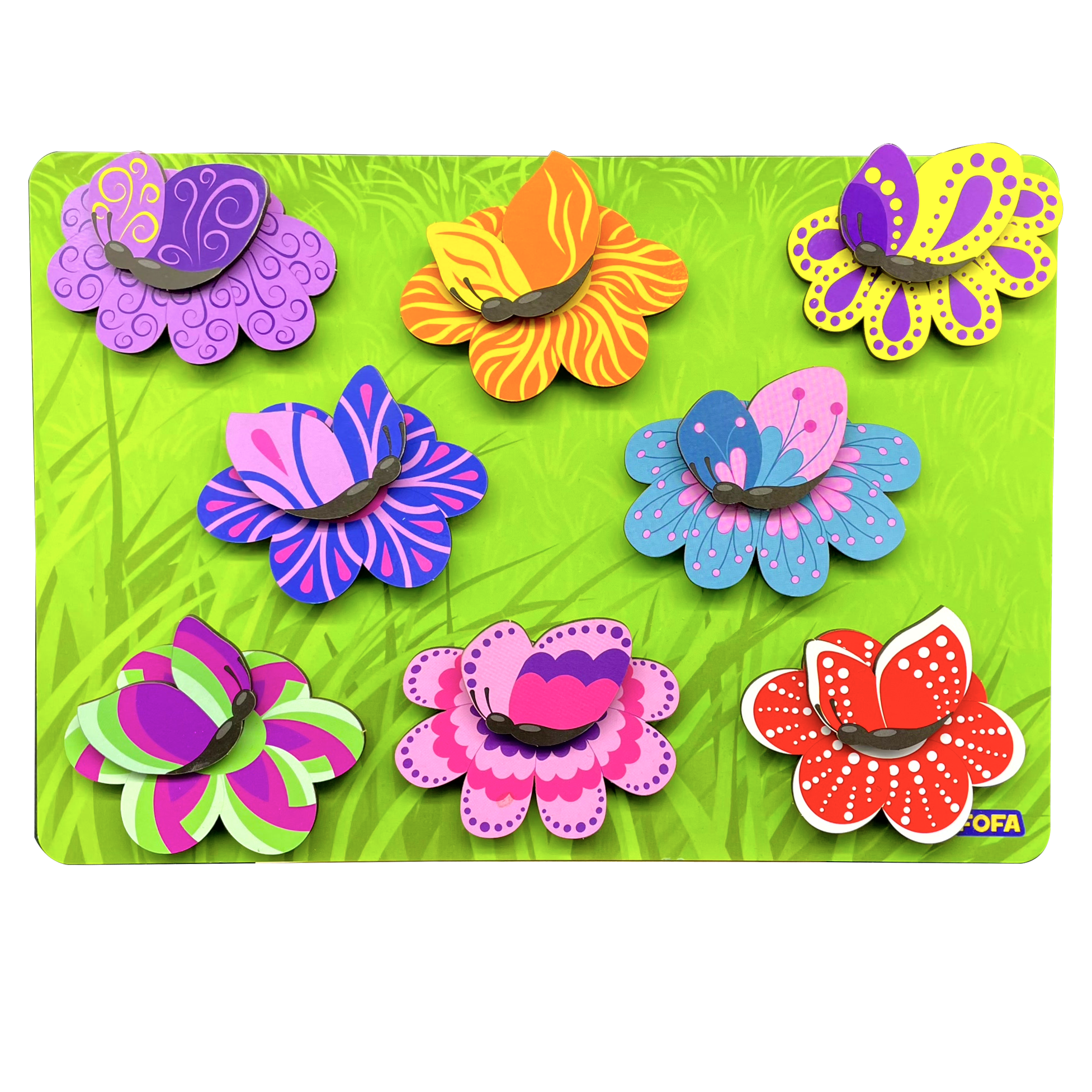 Игра на липучках FOFA Цветочки с бабочками - фото 1