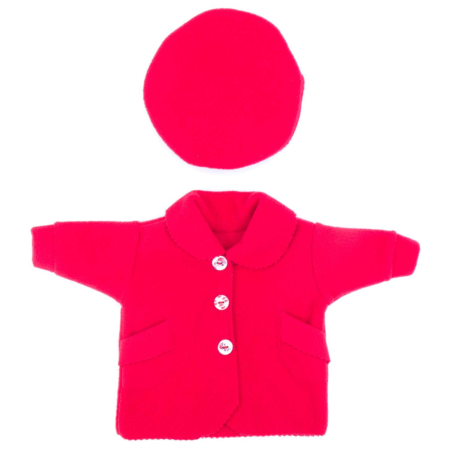 Комплект одежды Модница Пальто с беретом для пупса 43-48 см 6119 красный 6119красный - фото 5