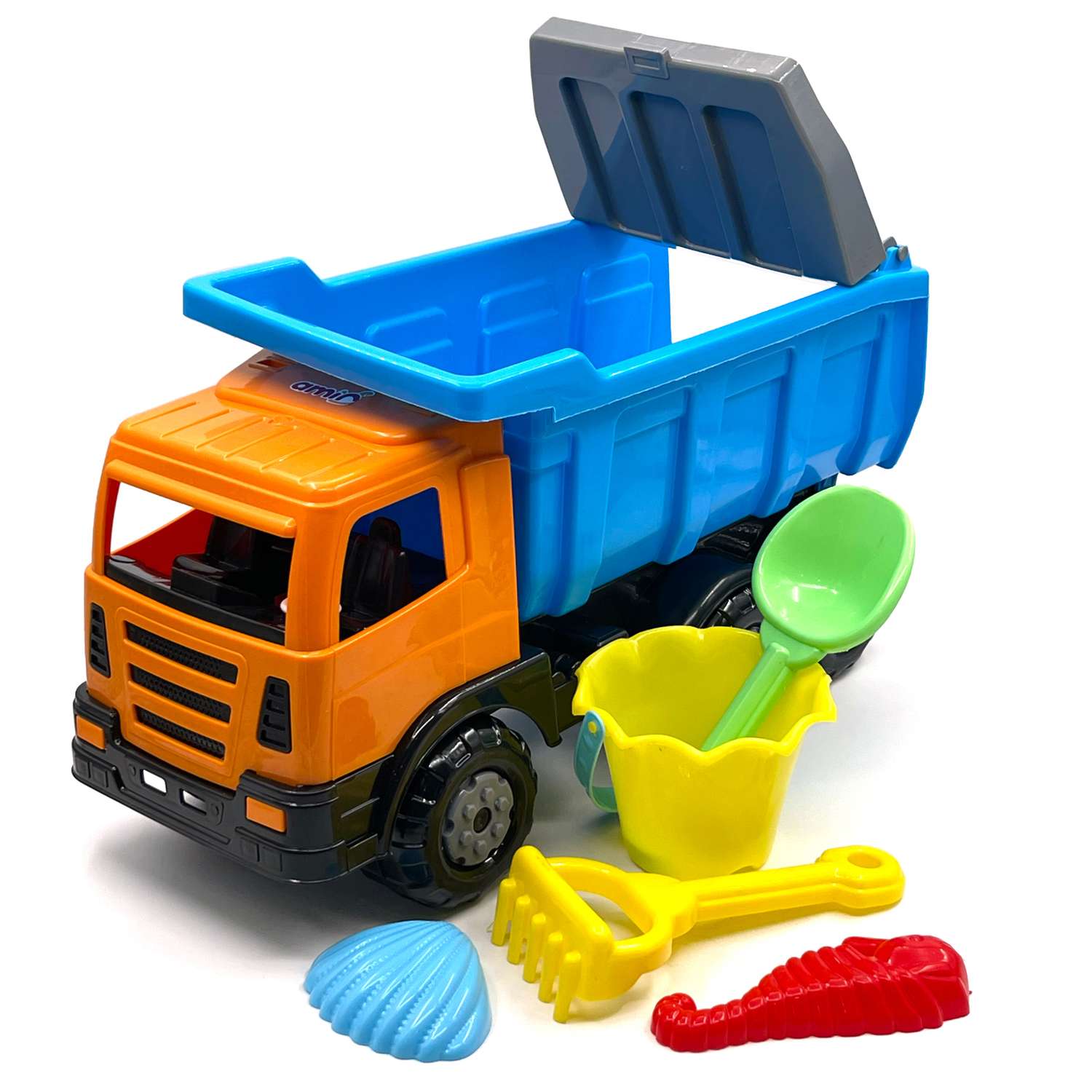 Машинка Нижегородская игрушка Камаз с набором оранжевый - фото 1