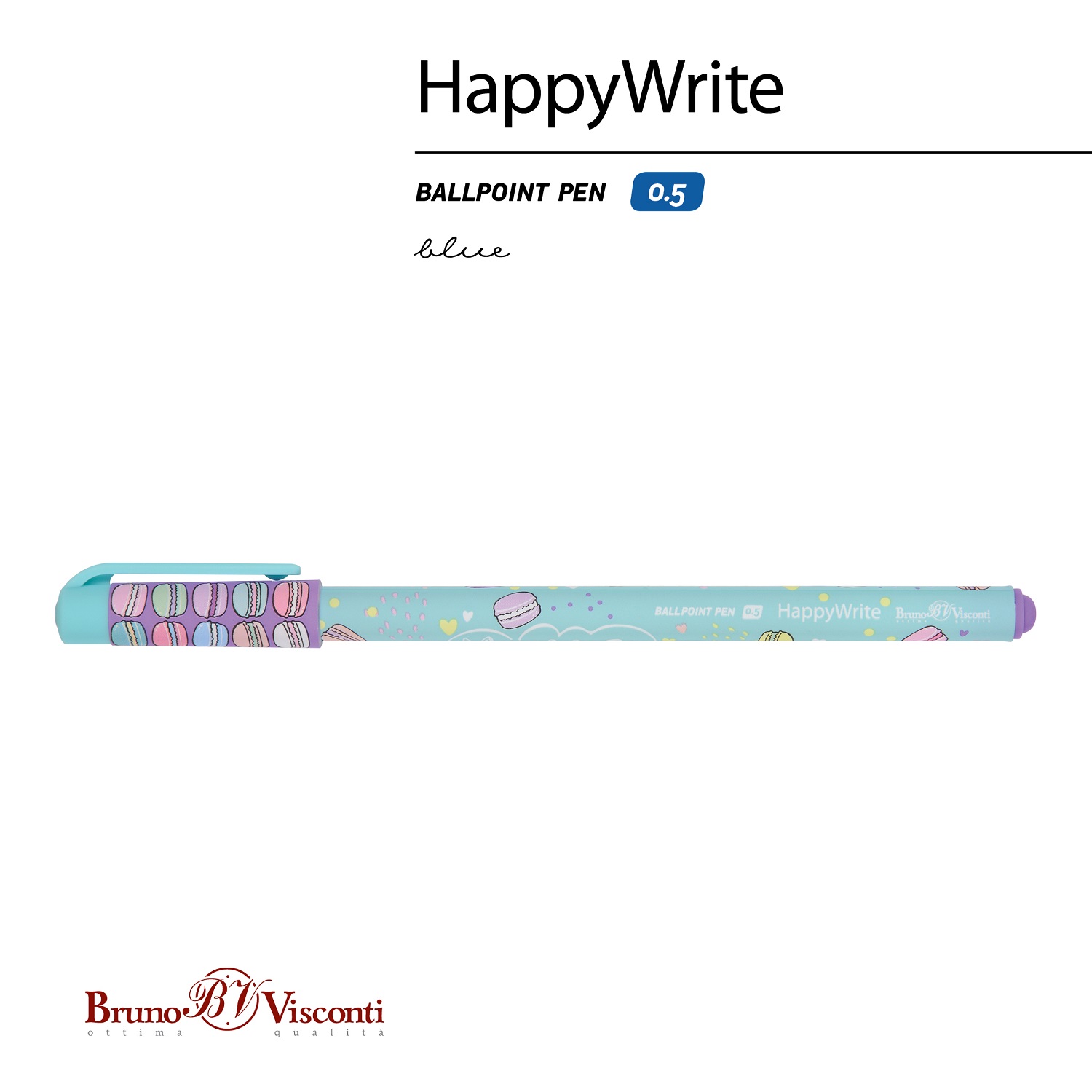 Набор из 4-х шариковых ручек Bruno Visconti HappyWrite My Sweet синие - фото 4