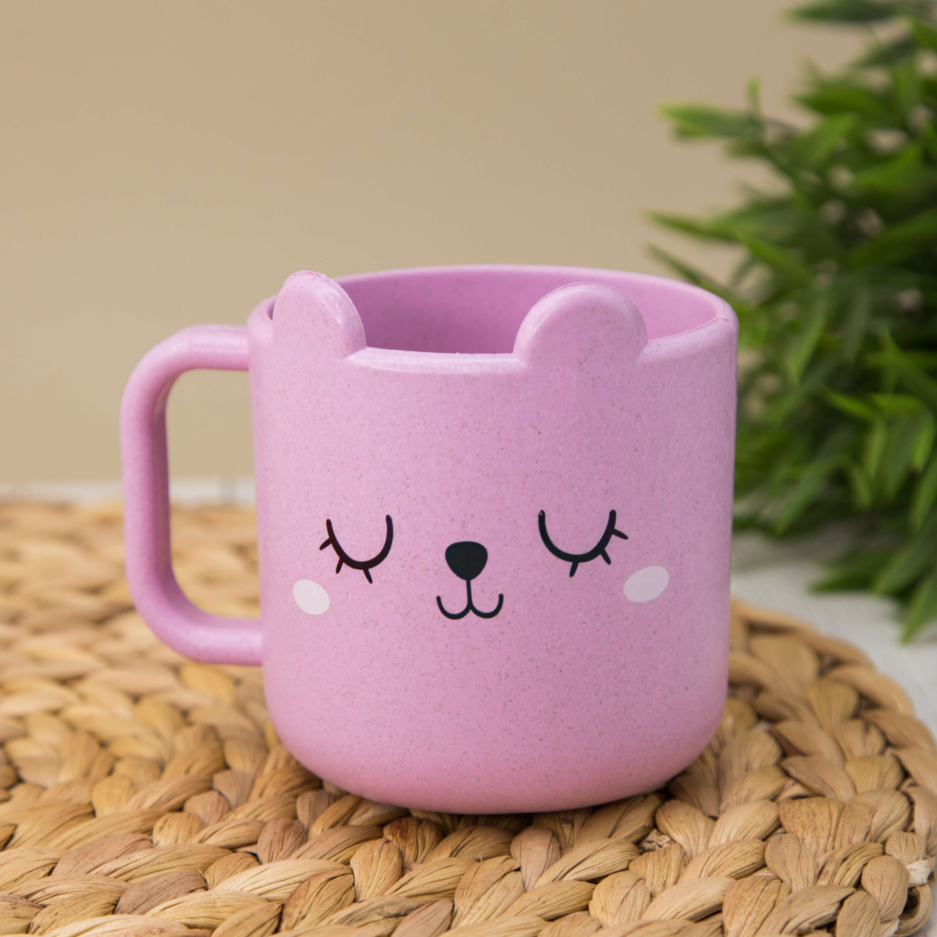 Кружка детская iLikeGift Sleeping cat pink - фото 1