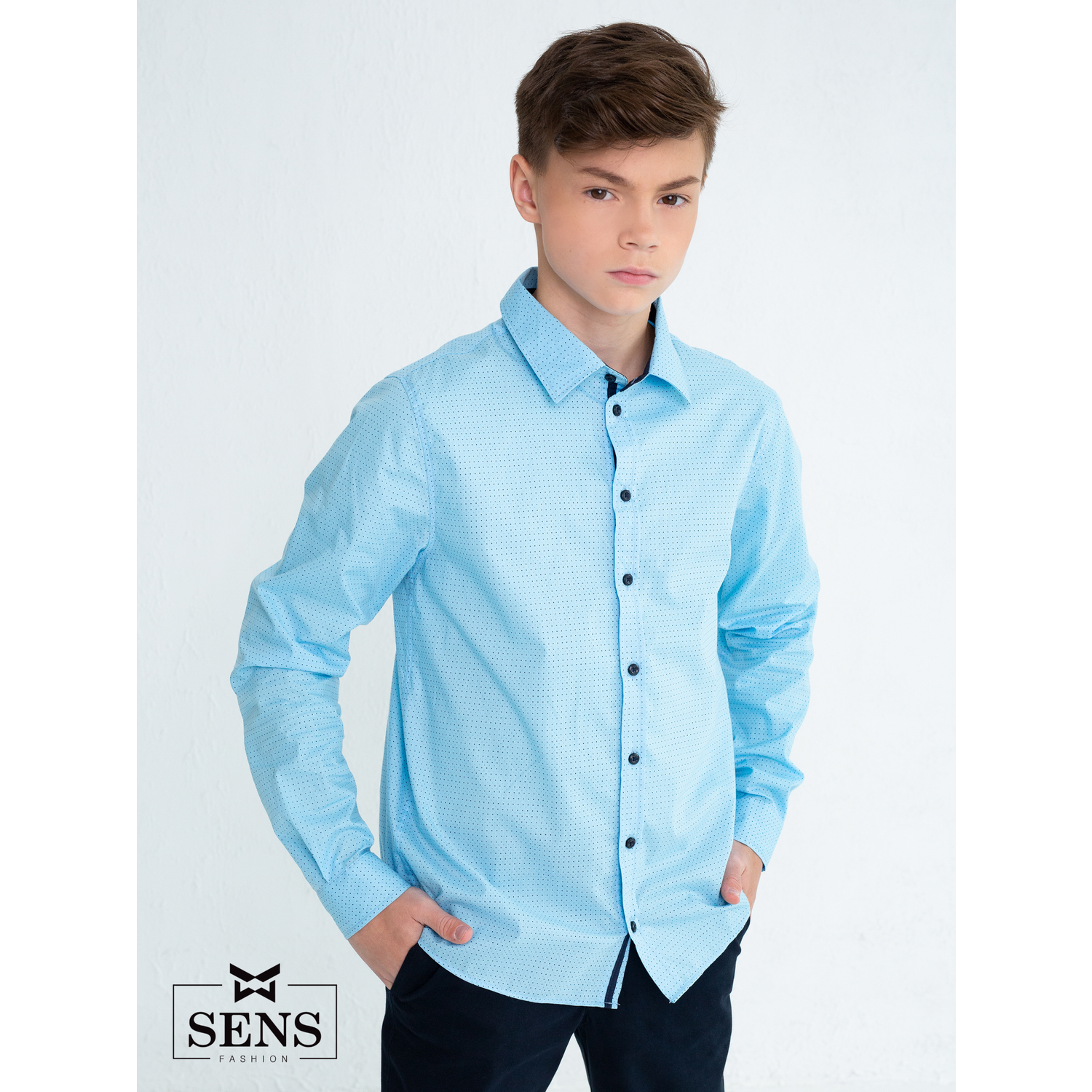 Рубашка Sens Fashion РМПП/голубой - фото 8
