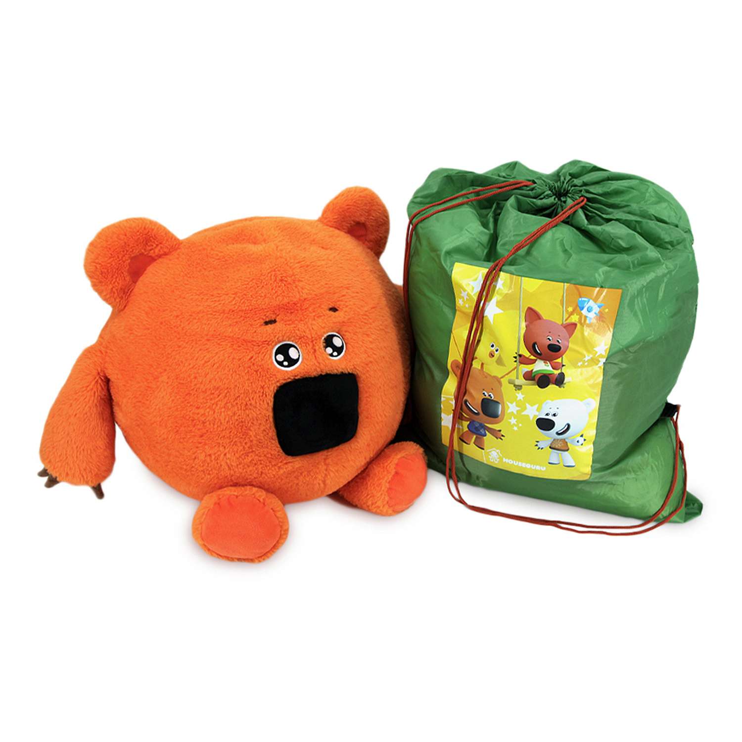 Мимимишки подушка игрушка плед HOUSEGURU оранжевый - фото 7