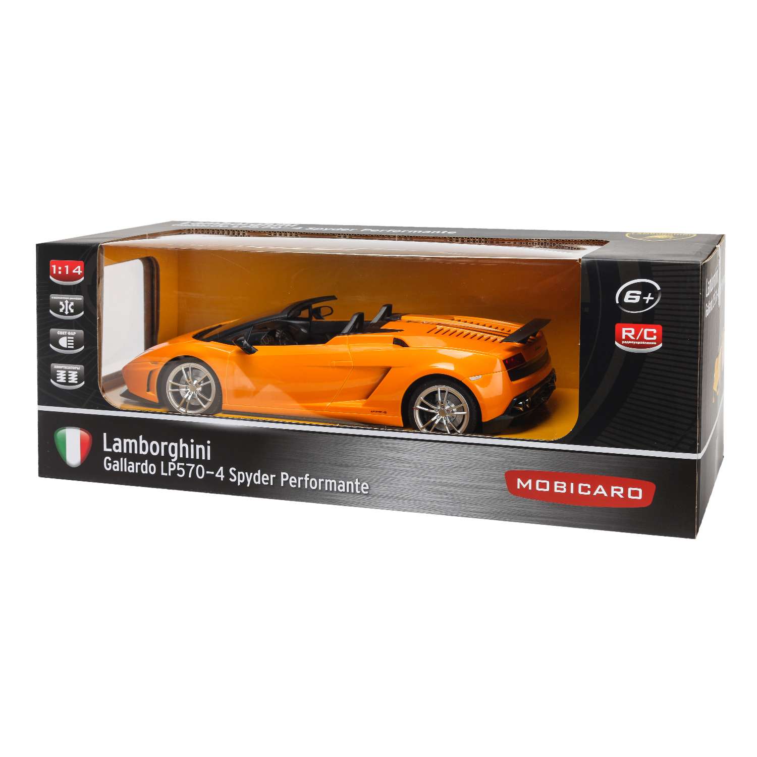 Машинка Mobicaro РУ 1:14 Lamborghini LP570 Желтая YS249601-Y - фото 2