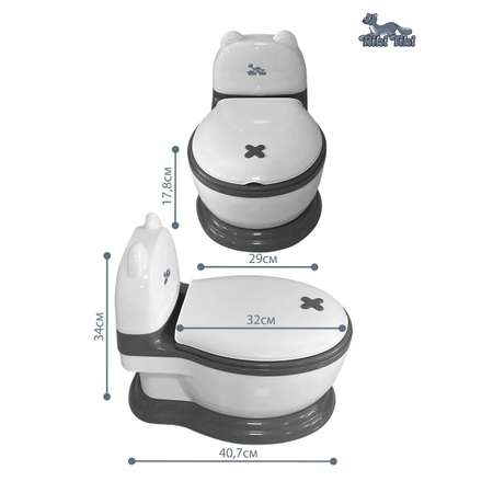 Горшок детский RIKI TIKI baby унитаз анатомический с крышкой FG370 розовый