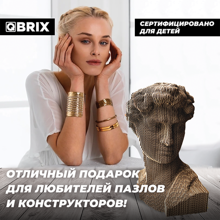 Конструктор QBRIX 3D картонный Давид 20028