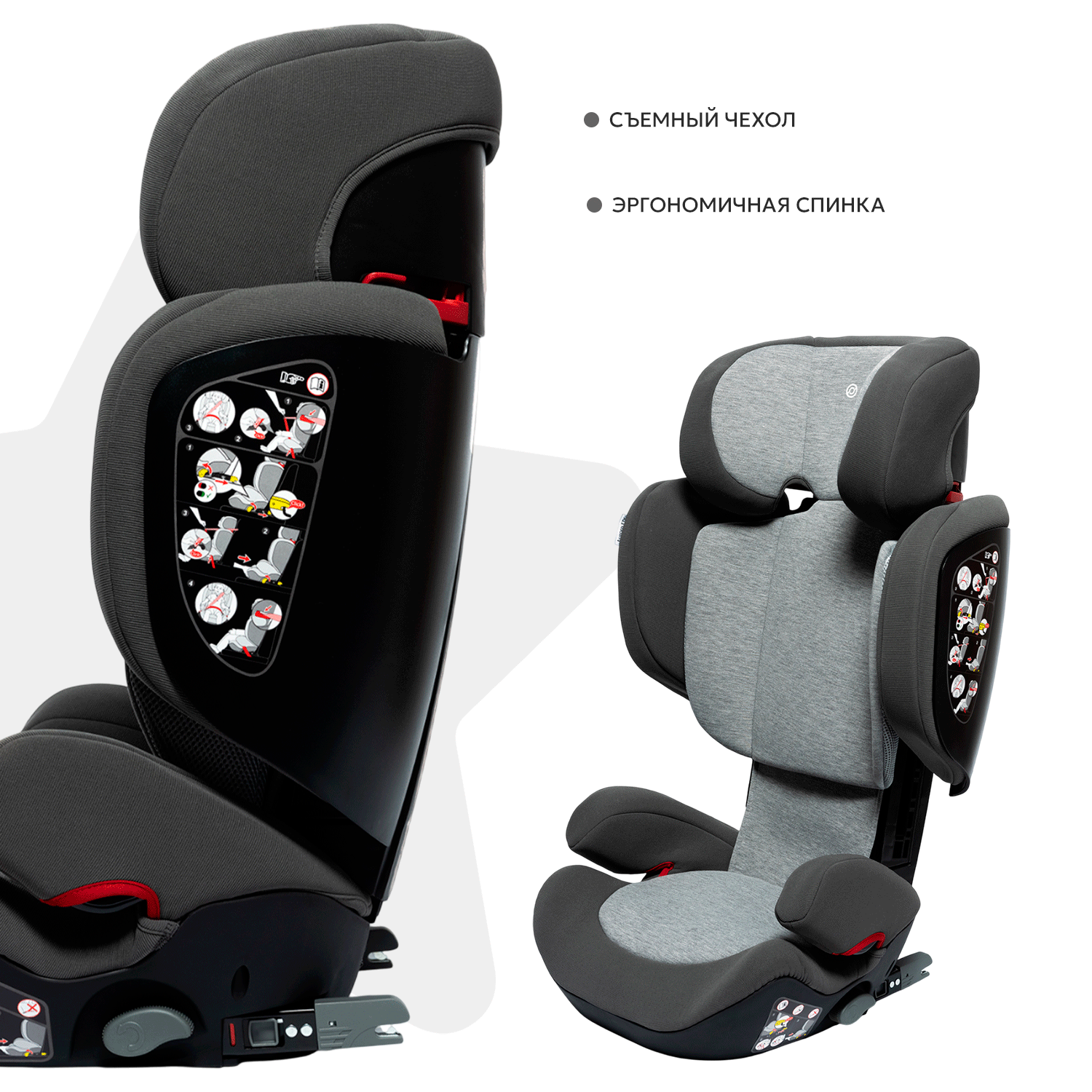 Автокресло Olsson Aurora Fix Sport Grey Isofix 2/3 (15-36 кг) - фото 2