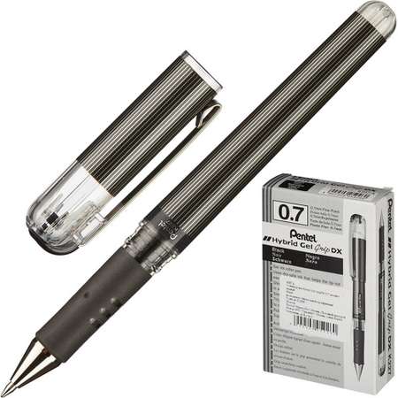 Ручка гелевая Pentel Hybrid gel Grip DX черная 0.7 мм