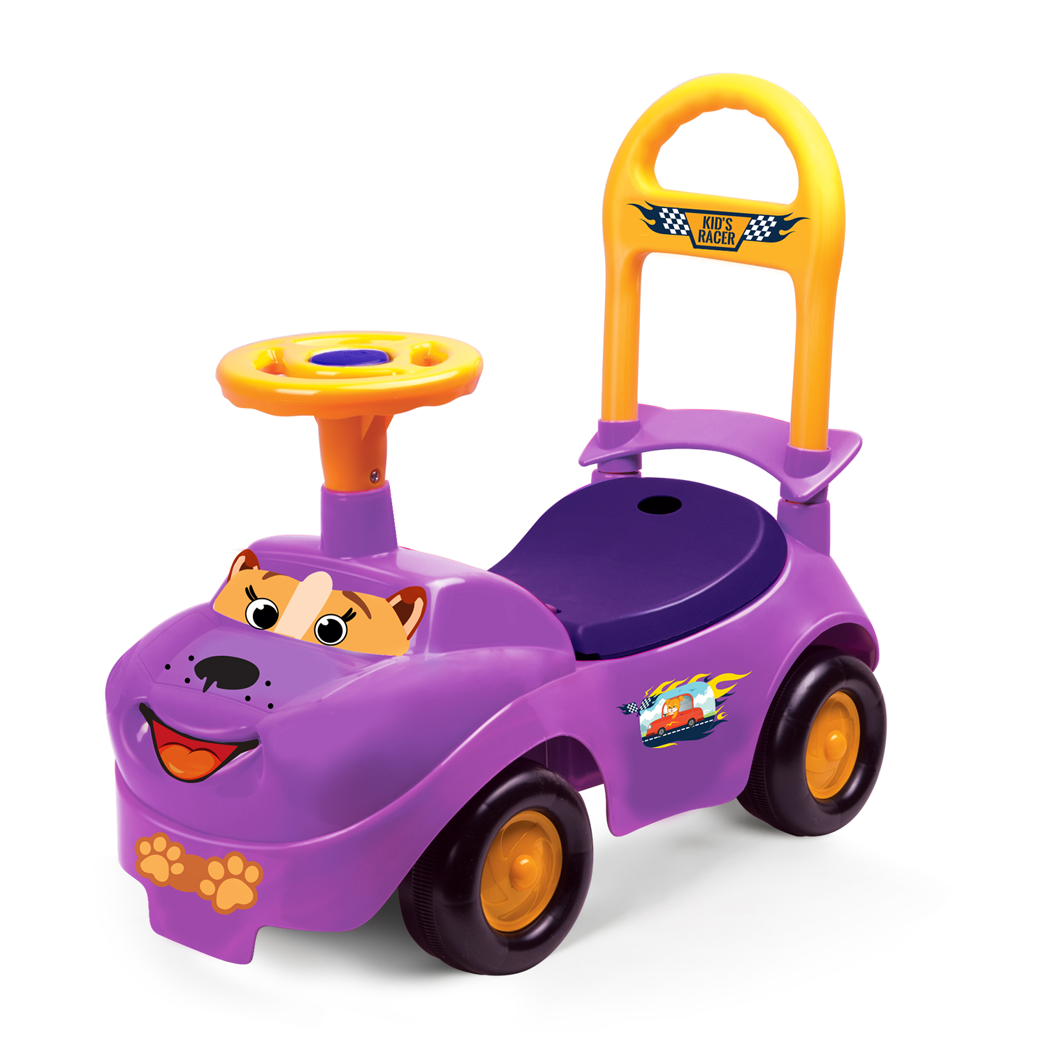 Машина-каталка Zarrin Toys TinyTot с клаксоном фиолетовая - фото 1