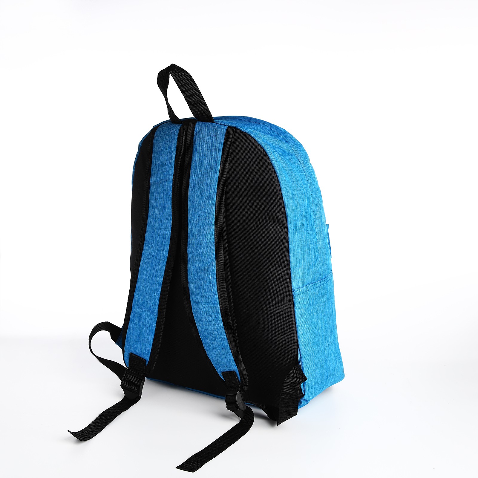 Рюкзак NAZAMOK из текстиля наружный карман цвет голубой - фото 2