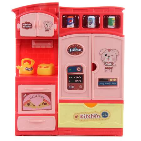 Детская кухня Veld Co холодильник мультиварка посуда продукты